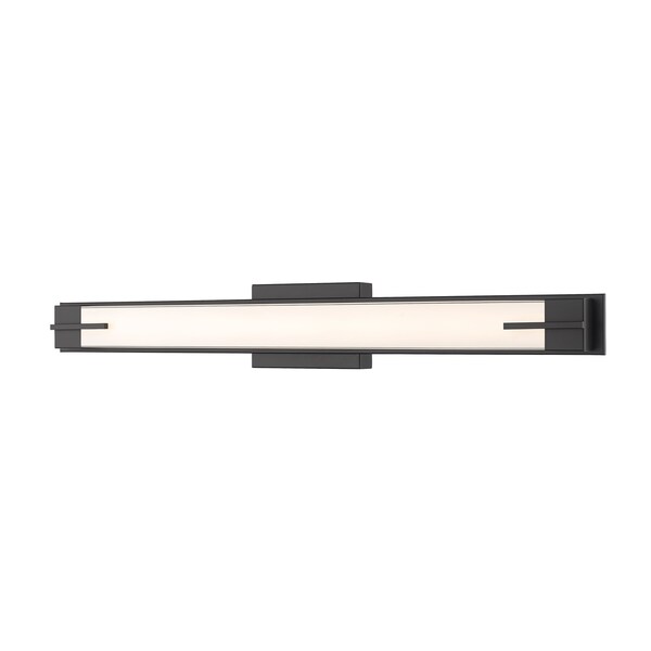 Z-Lite Chase 1 Light Vanity, 33in. W x 4.5in. H, Matte Black 4100-33W-MB-LED - main